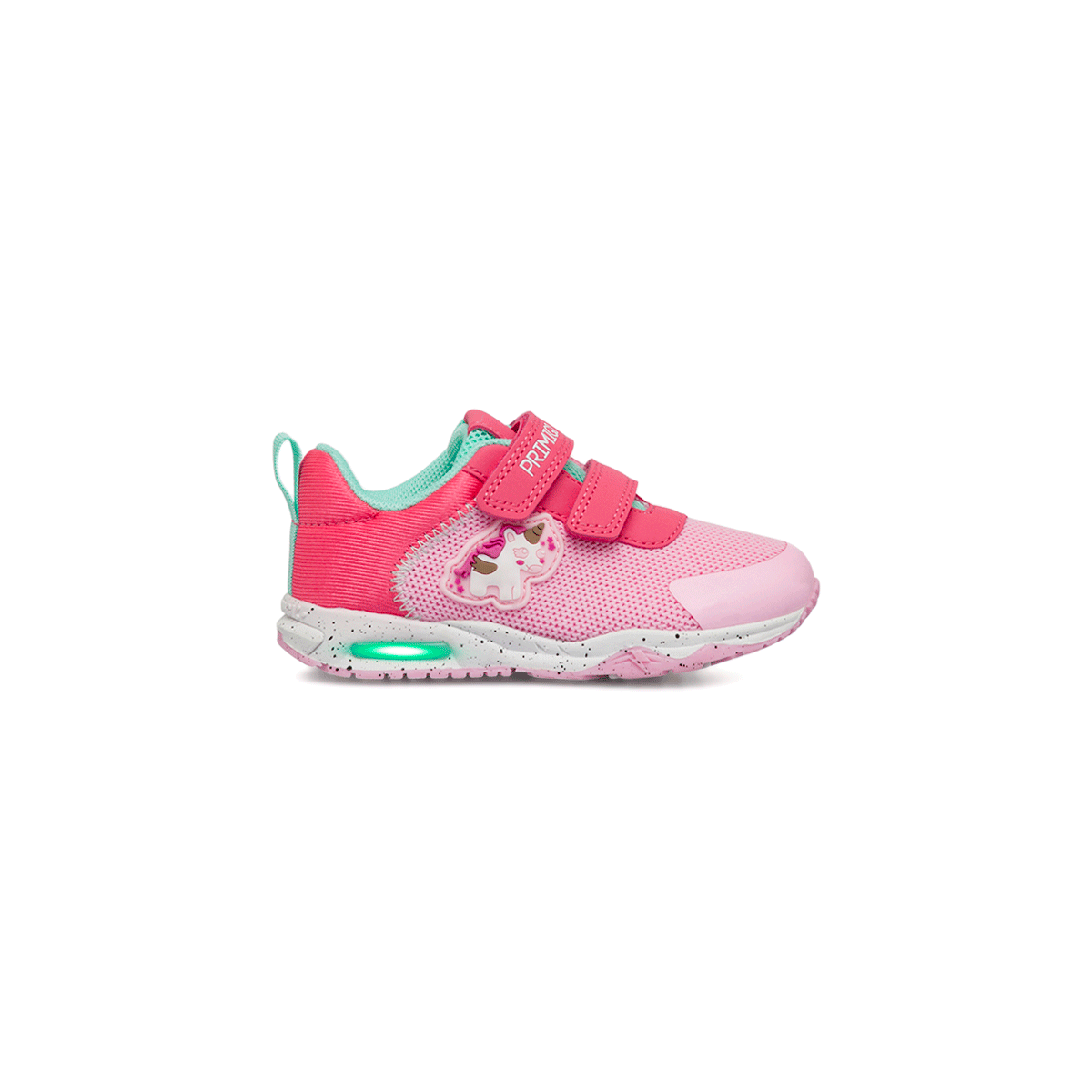 Sneakers primi passi rosa da bambina con luci nella suola Primigi Baby Air Light, Scarpe Primi passi, SKU k211000046, Immagine 0